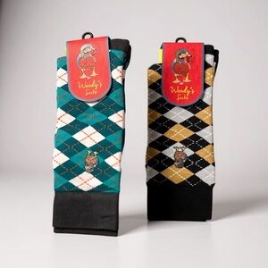 NWT Woody’s Socks Bundle of 2 Argyle Dress Socks Golf Stocking Stuffer Gift